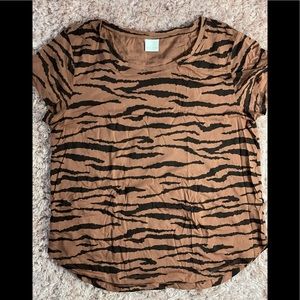 H&M Brown/Tiger Striped T-shirt